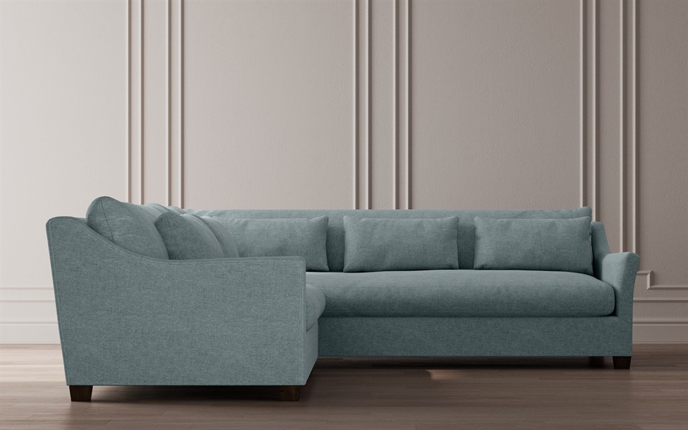 Pauline Heathered Ivory Performance Corner Sectional - Left End - 106&quot;|