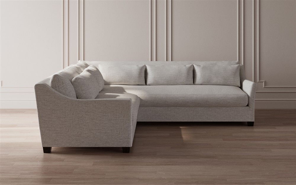 Pauline Heathered Ivory Performance Corner Sectional - Left End - 106&quot;|