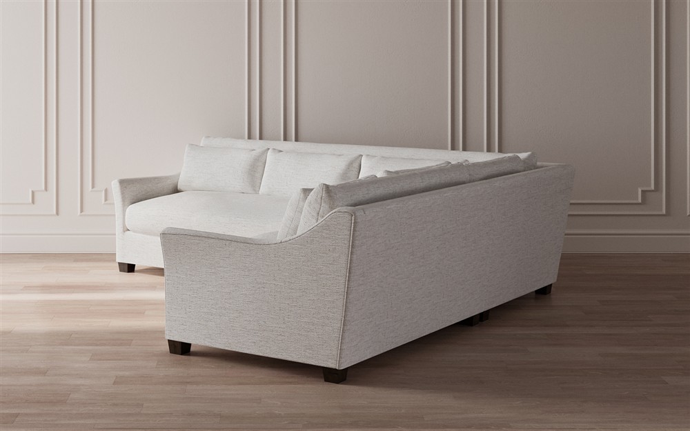 Pauline Heathered Ivory Performance Corner Sectional - Left End - 106&quot;|