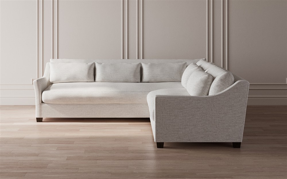 Pauline Heathered Ivory Performance Corner Sectional - Right End - 106&quot;|