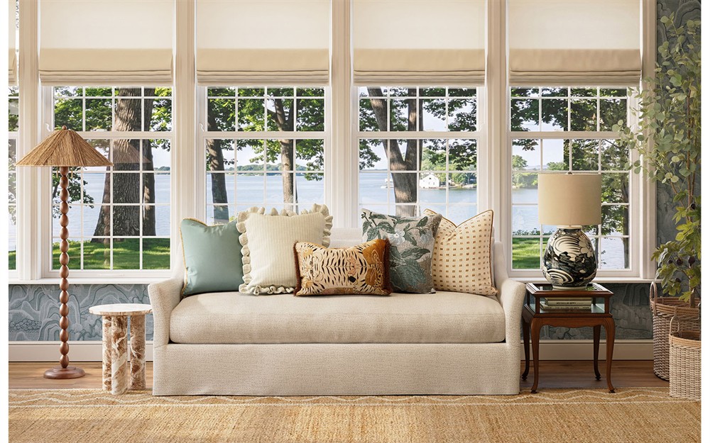 Pauline Sea Salt Performance Slipcovered Sofa - 98"|