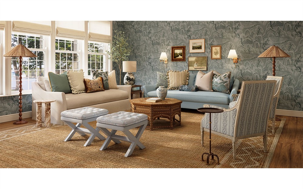 Pauline Sea Salt Performance Slipcovered Sofa - 98"|