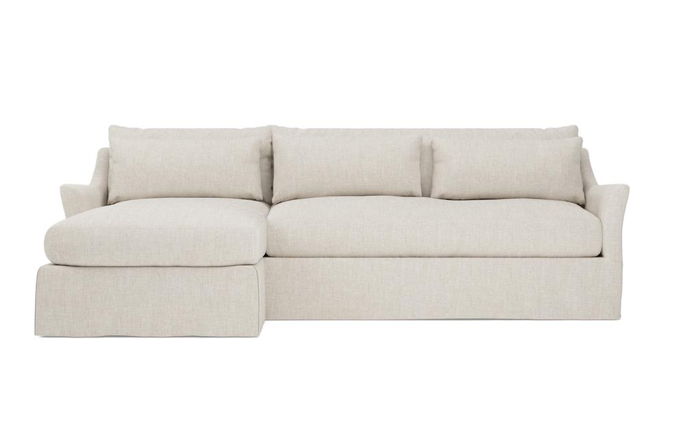 Pauline Sea Salt Performance Slipcovered Chaise Sectional - Left Chaise - 101&quot;|