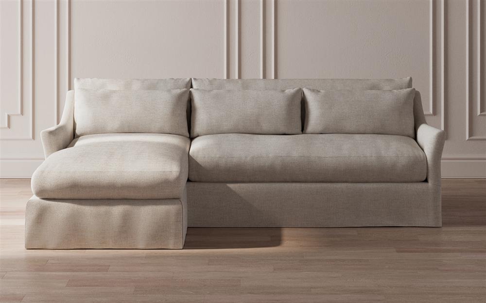 Pauline Sea Salt Performance Slipcovered Chaise Sectional - Left Chaise - 101&quot;|
