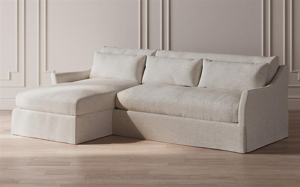 Pauline Sea Salt Performance Slipcovered Chaise Sectional - Left Chaise - 101&quot;|