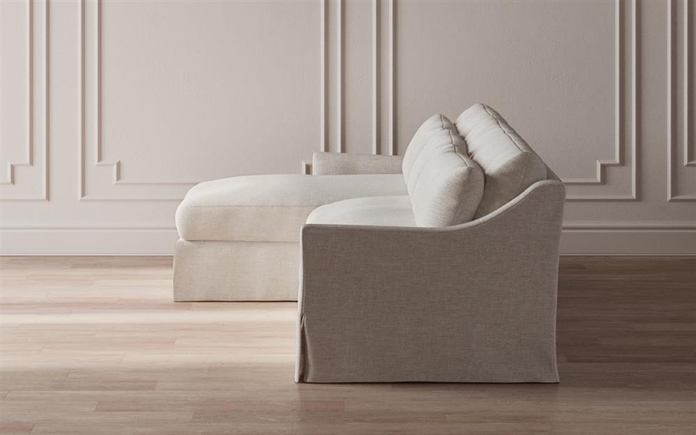 Pauline Sea Salt Performance Slipcovered Chaise Sectional - Left Chaise - 101&quot;|