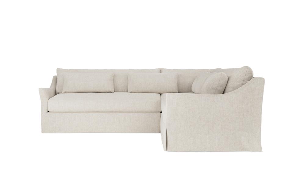 Pauline Sea Salt Performance Slipcovered Corner Sectional - Left End - 106&quot;|