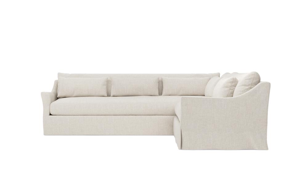 Pauline Sea Salt Performance Slipcovered Corner Sectional - Right End - 106&quot;|