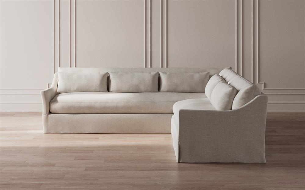 Pauline Sea Salt Performance Slipcovered Corner Sectional - Right End - 106&quot;|