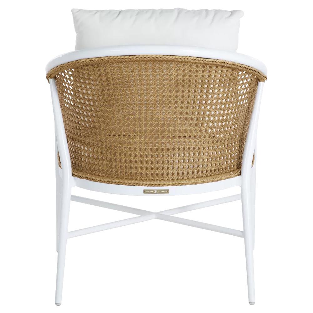 Havana Euro Performance White Frame Cane Outdoor Arm Chair|