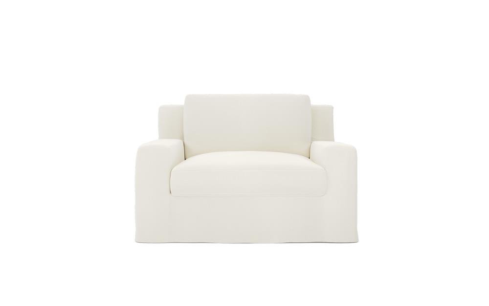 Henri Pale Ivory Chair and a Half|