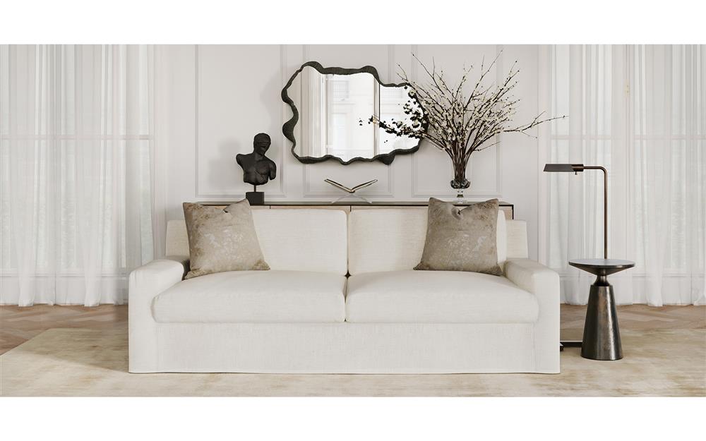 Henri Pale Ivory Sofa - 90"|