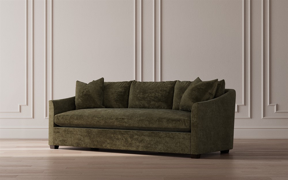 Clairmont Heathered Ivory Performance Bench Cushion Sofa - 89"|