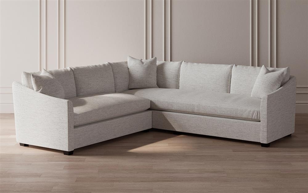 Clairmont Heathered Ivory Performance Corner Sectional - Left End - 105&quot;|