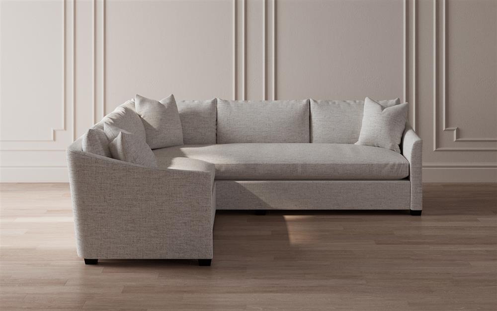 Clairmont Heathered Ivory Performance Corner Sectional - Left End - 105&quot;|