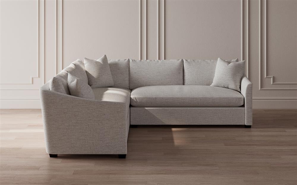 Clairmont Heathered Ivory Performance Corner Sectional - Right End - 105&quot;|