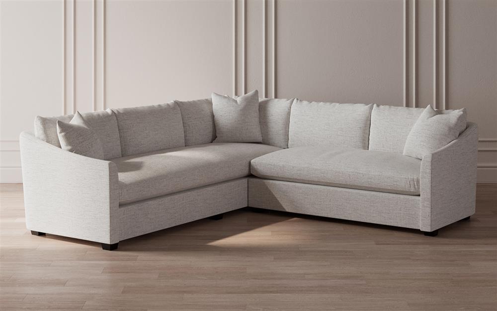 Clairmont Heathered Ivory Performance Corner Sectional - Right End - 105&quot;|