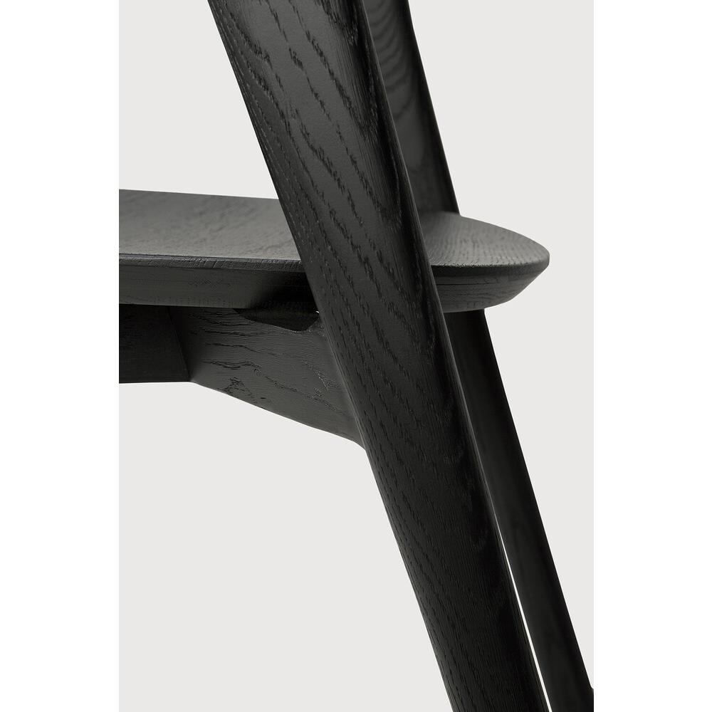 Ava Modern Classic Black Oak Dining Chair|