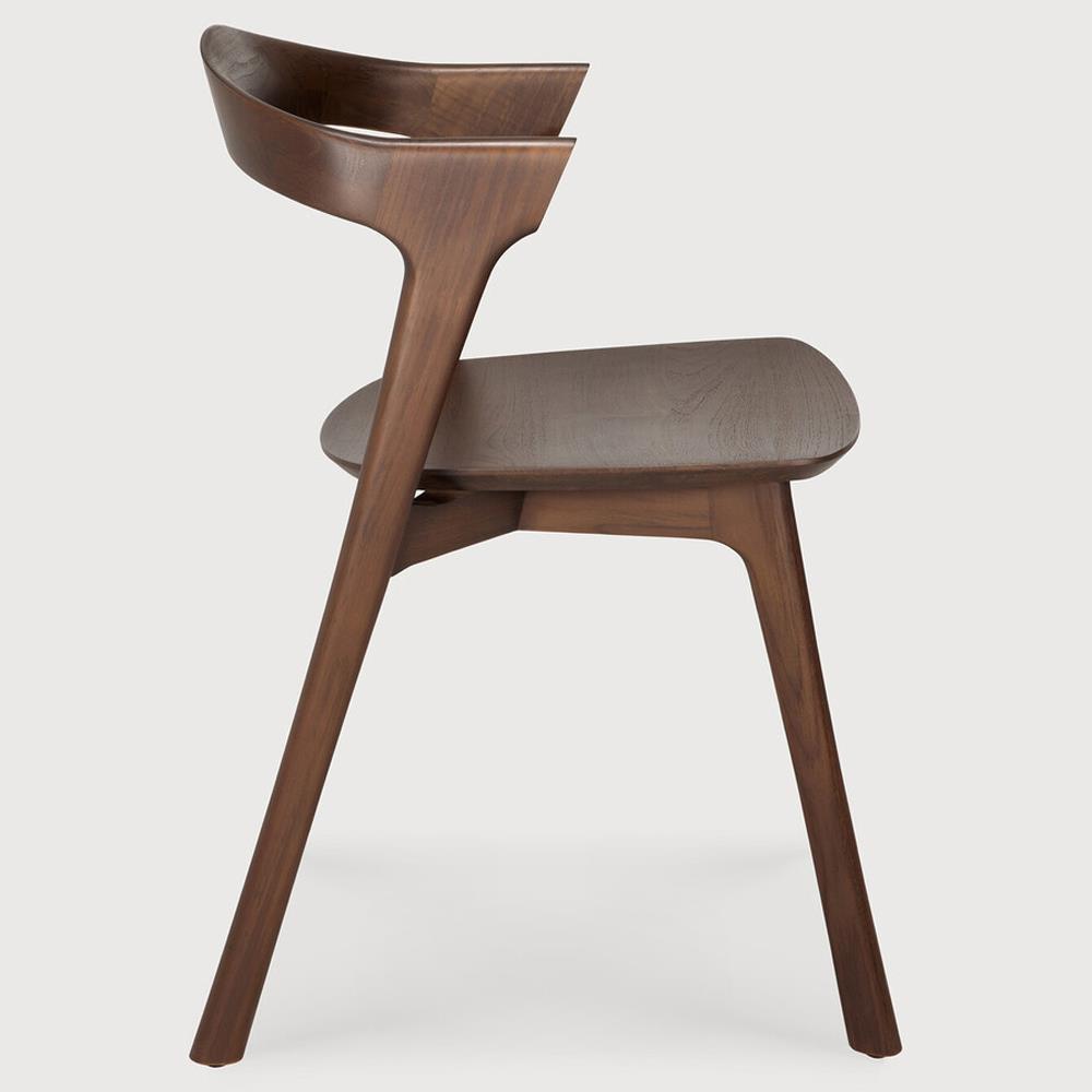 Ava Modern Classic Brown Teak Dining Chair|