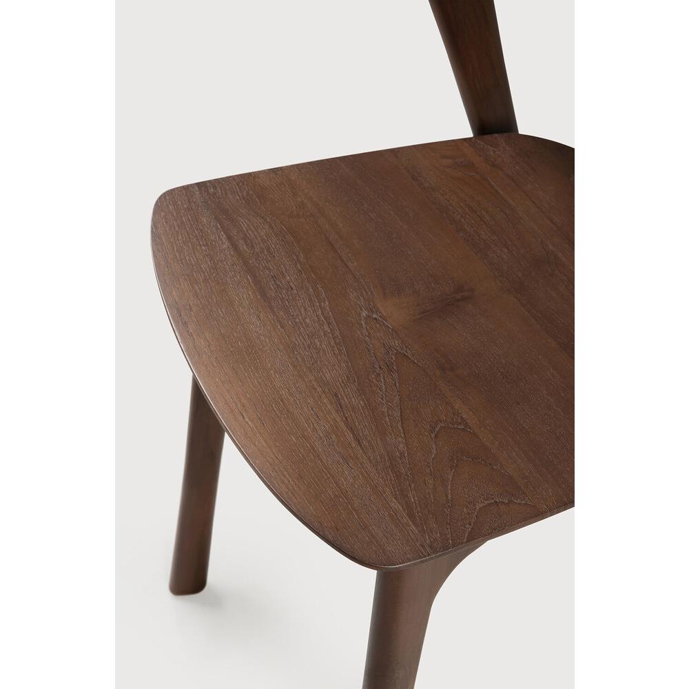 Ava Modern Classic Brown Teak Dining Chair|