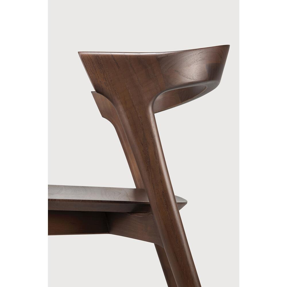 Ava Modern Classic Brown Teak Dining Chair|