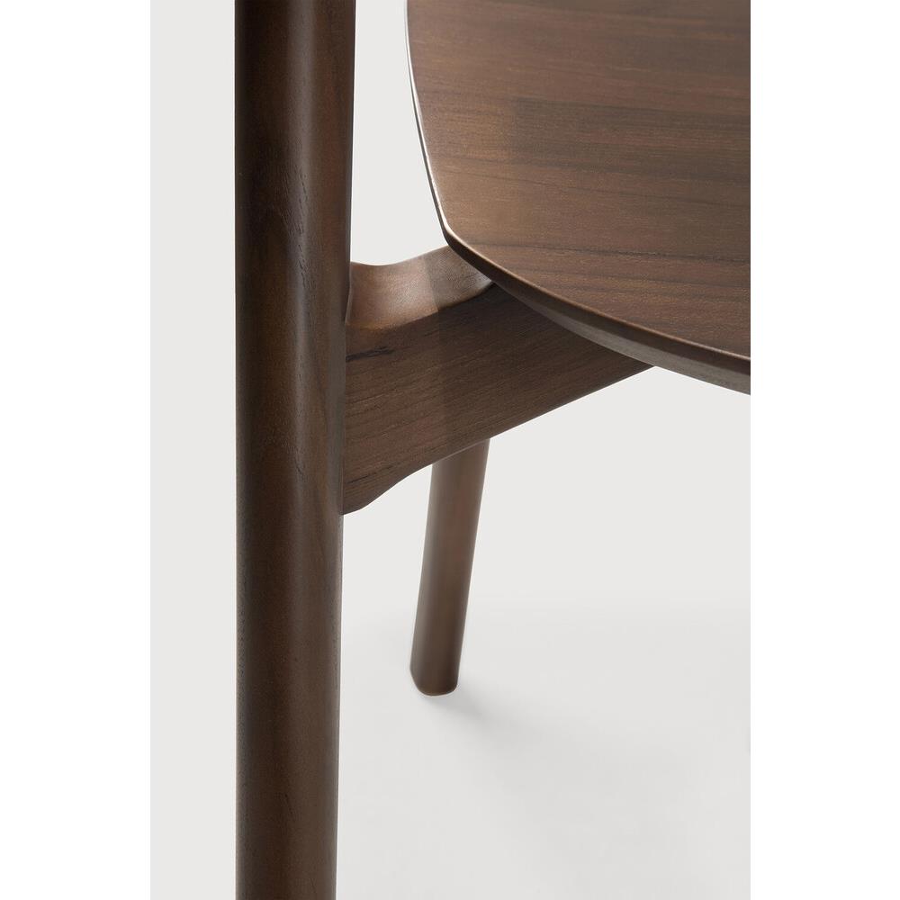 Ava Modern Classic Brown Teak Dining Chair|