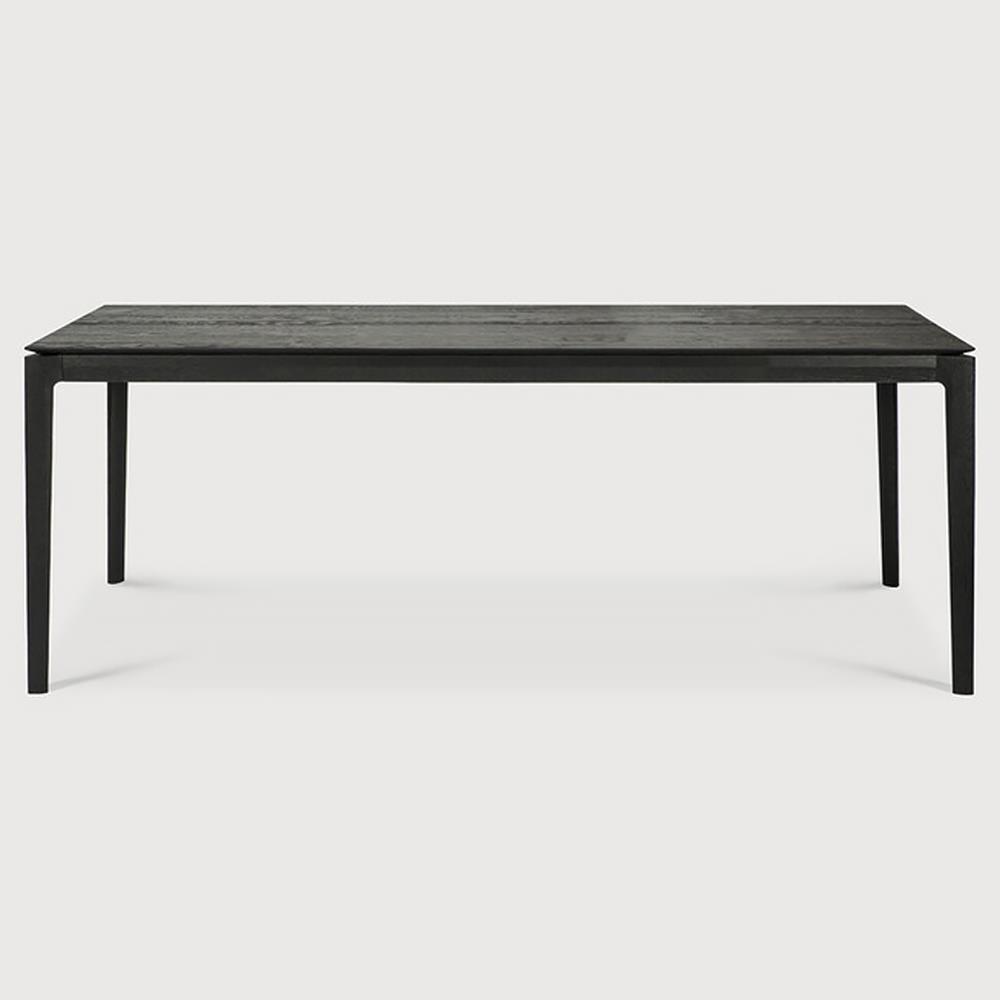 Ava Modern Classic Black Oak Rectangular Extendable Dining Table - 79"-118"|
