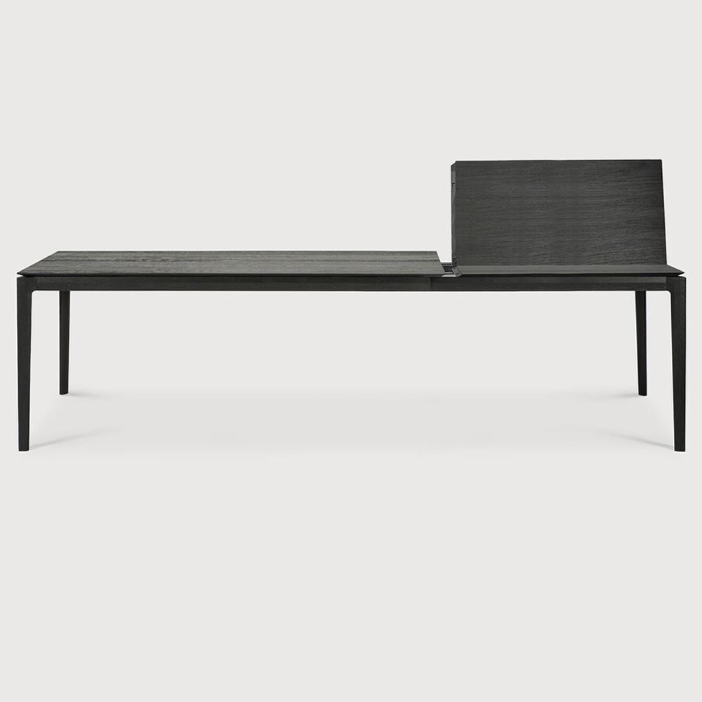 Ava Modern Classic Black Oak Rectangular Extendable Dining Table - 79"-118"|