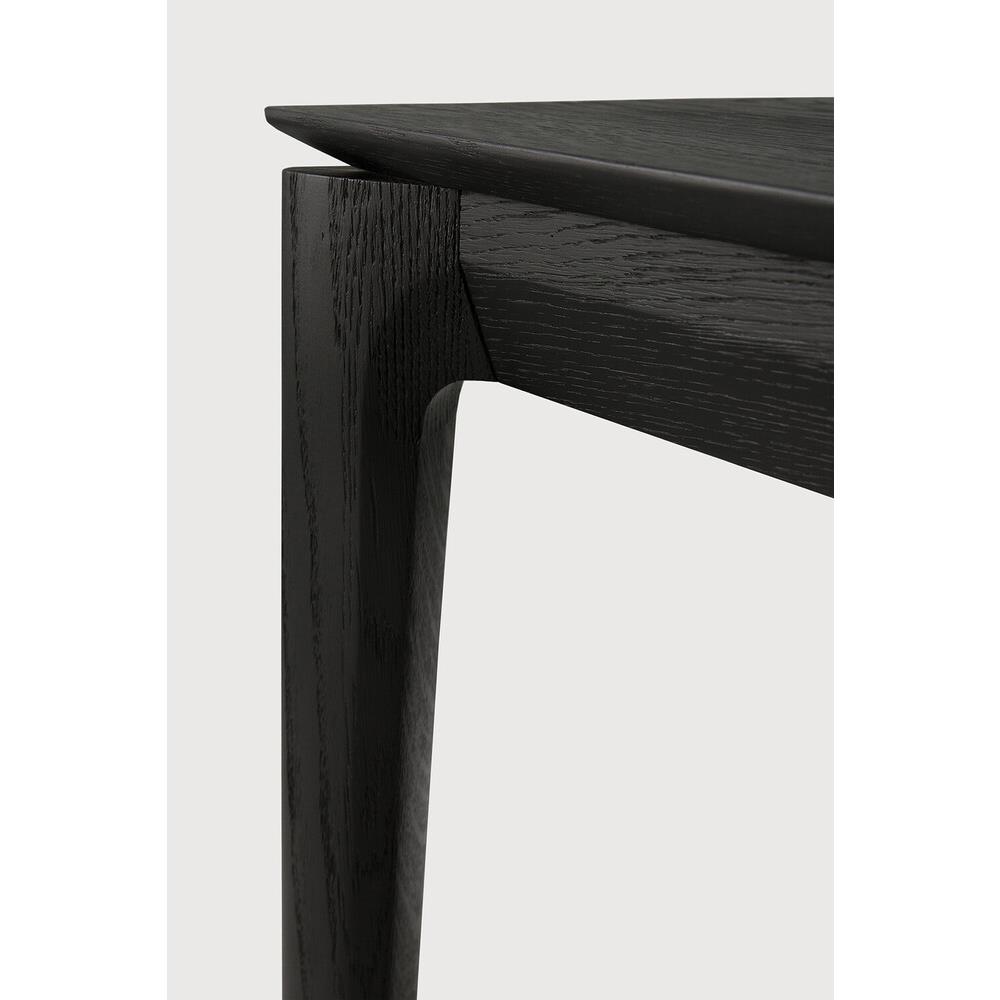 Ava Modern Classic Black Oak Rectangular Extendable Dining Table - 79"-118"|