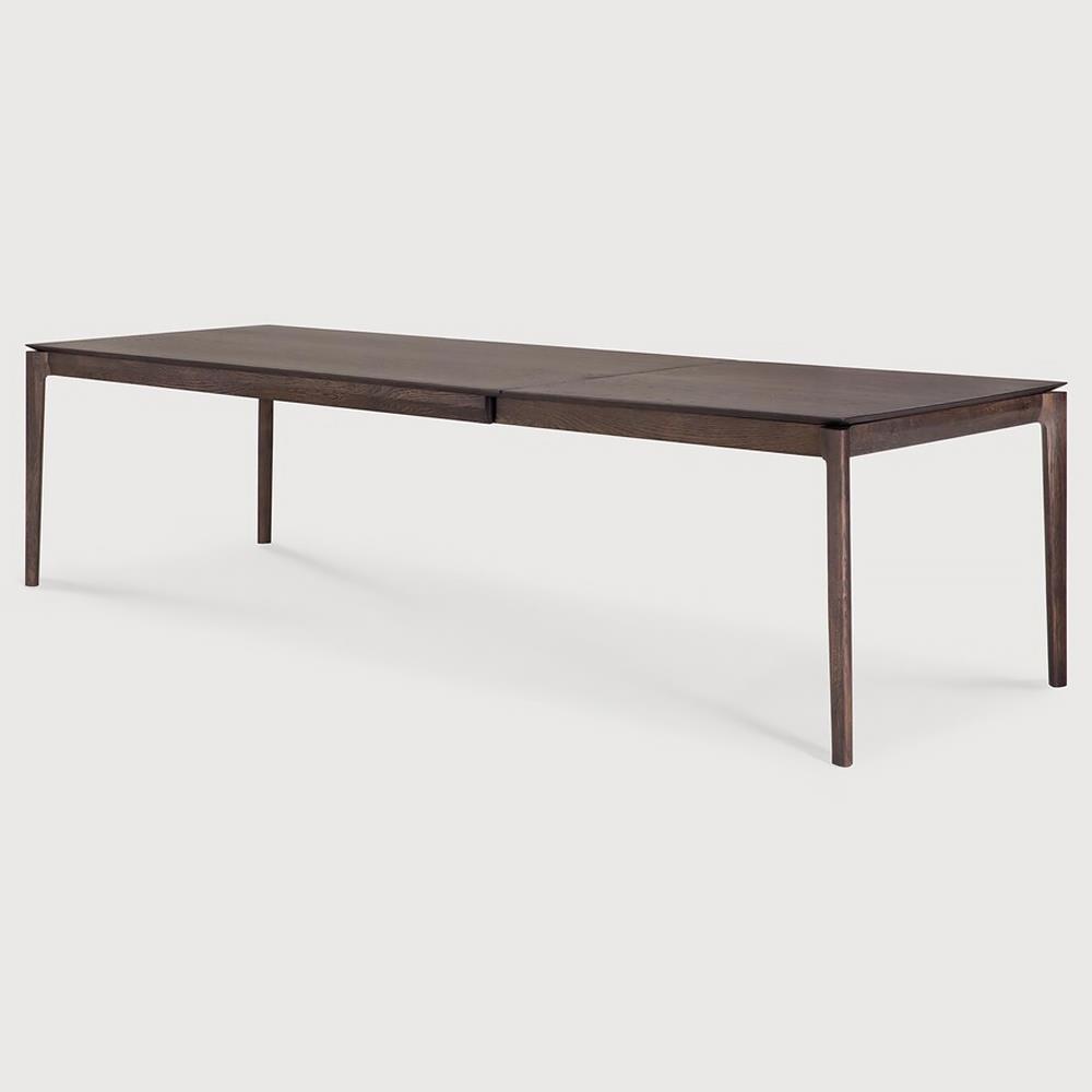 Ava Modern Classic Brown Oak Rectangular Extendable Dining Table - 79"-118"|