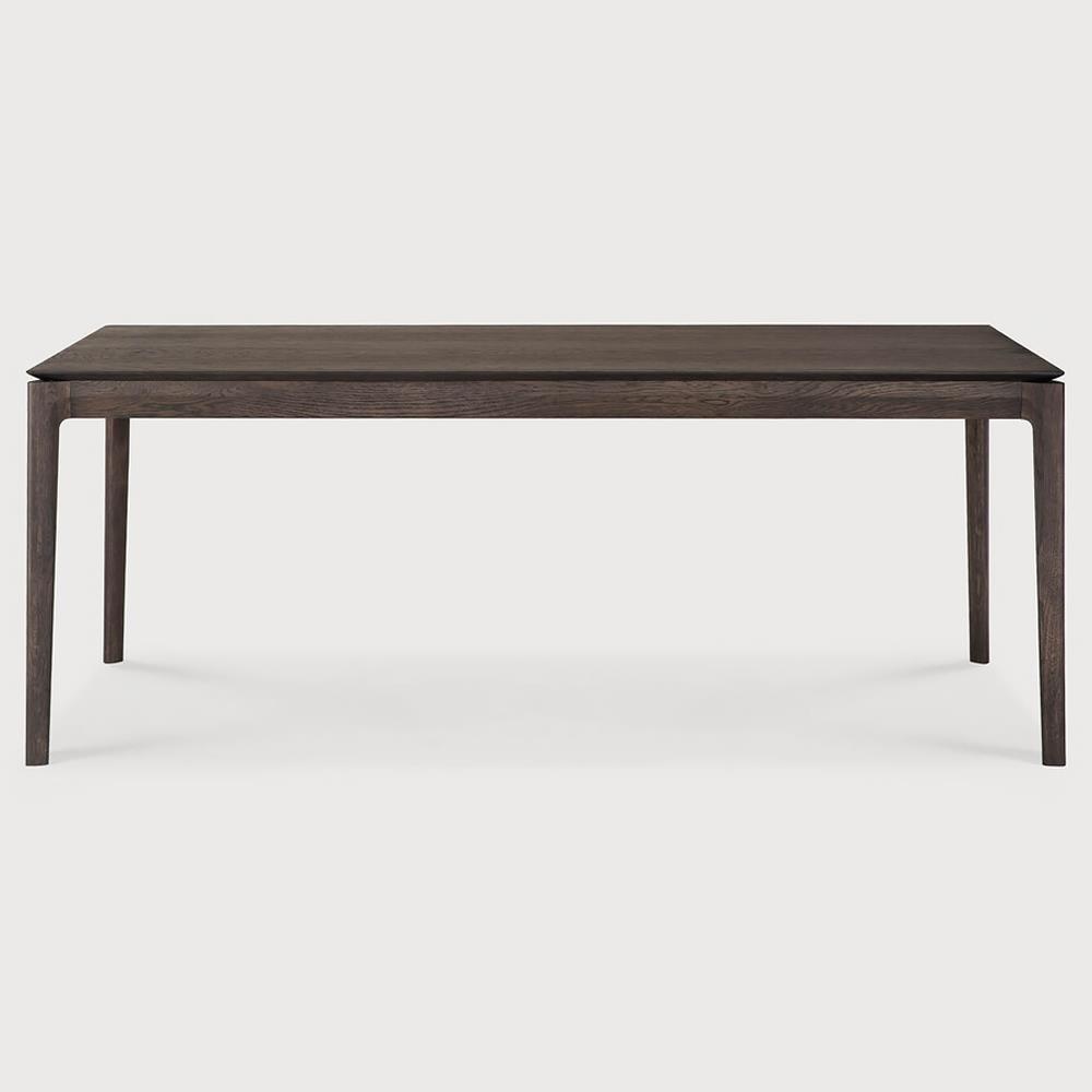 Ava Modern Classic Brown Oak Rectangular Extendable Dining Table - 79"-118"|