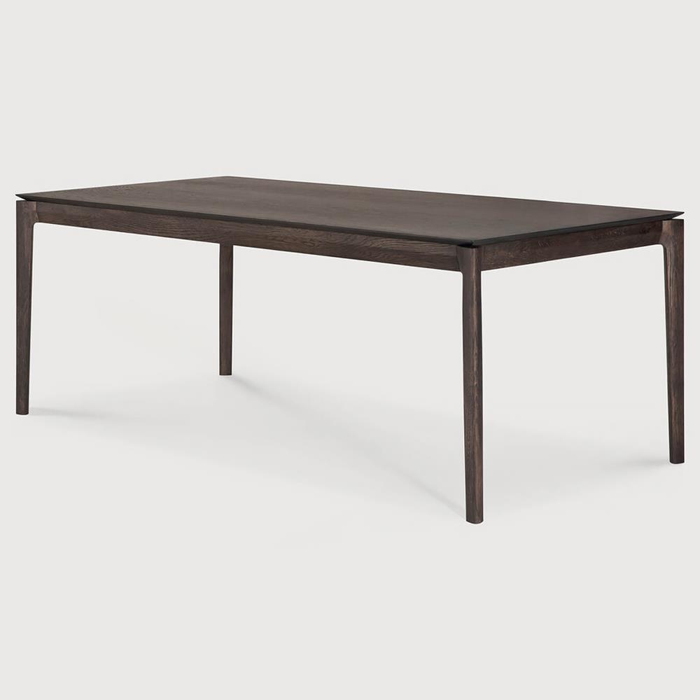 Ava Modern Classic Brown Oak Rectangular Extendable Dining Table - 79"-118"|