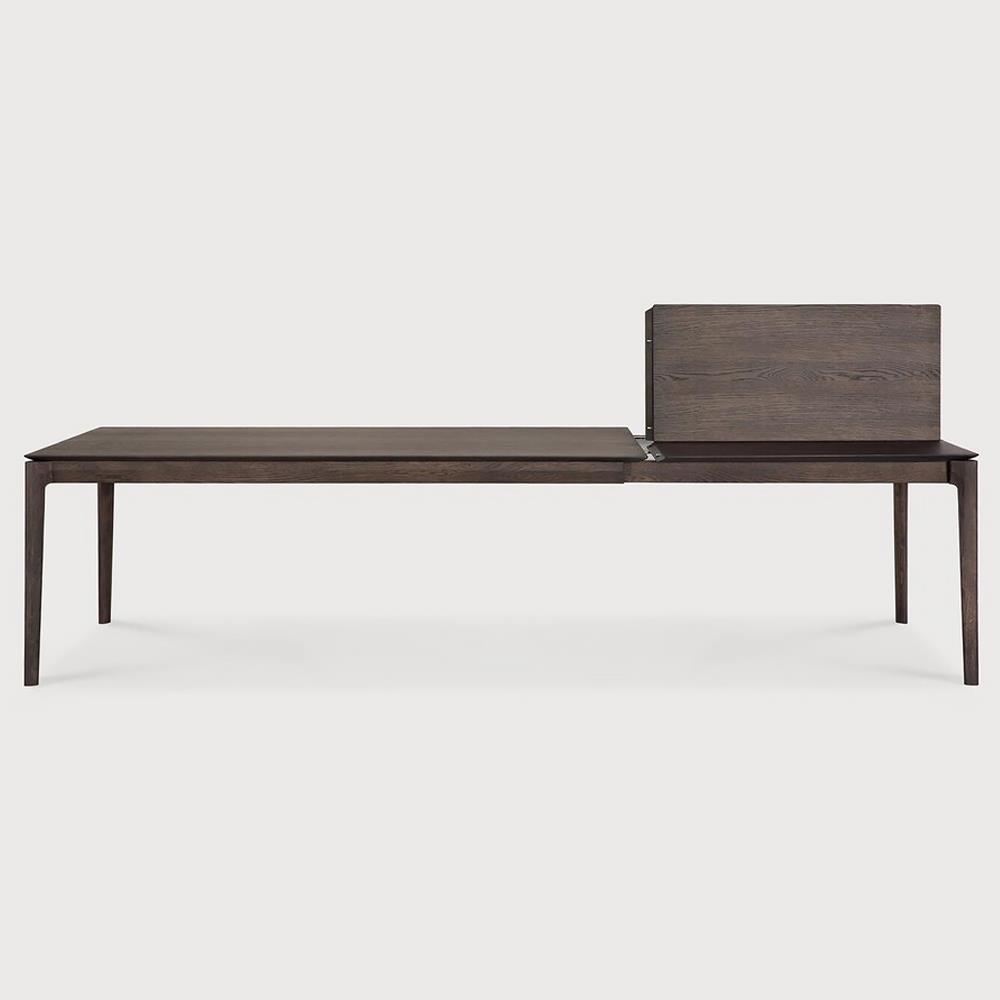 Ava Modern Classic Brown Oak Rectangular Extendable Dining Table - 79"-118"|