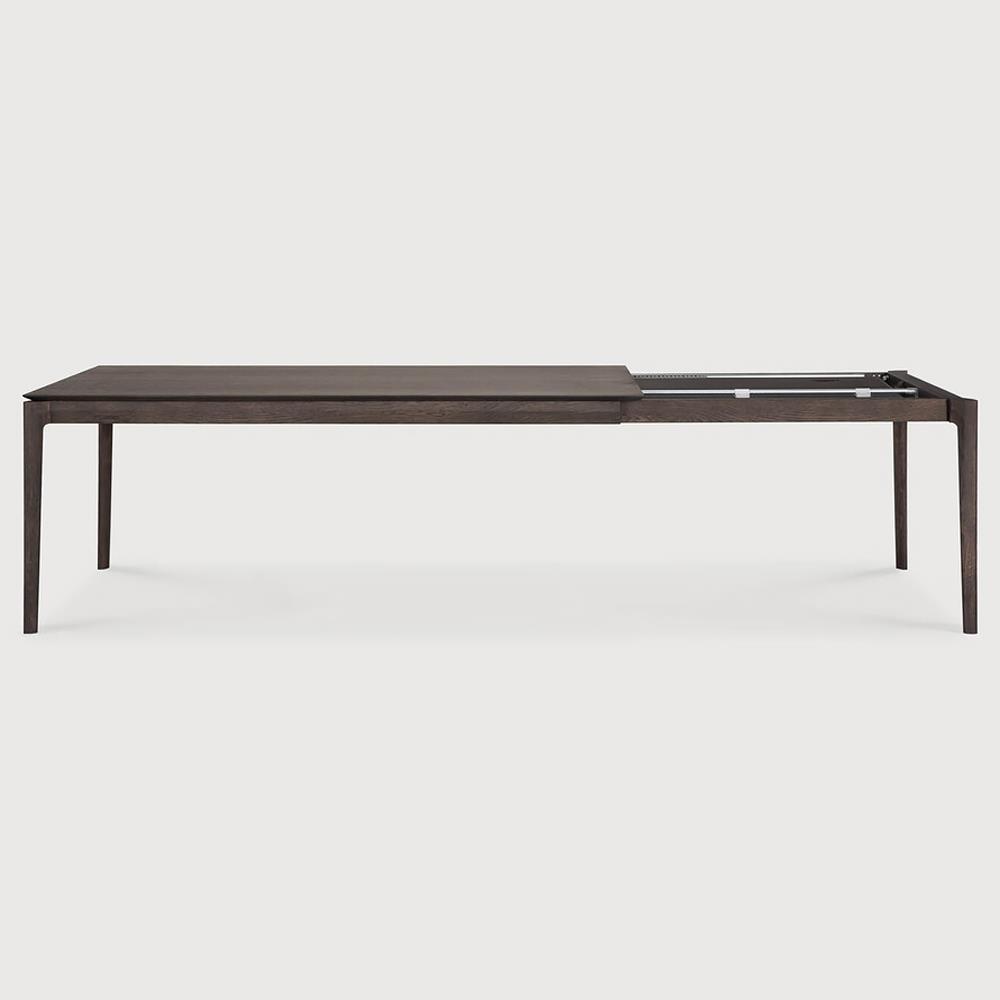 Ava Modern Classic Brown Oak Rectangular Extendable Dining Table - 79"-118"|