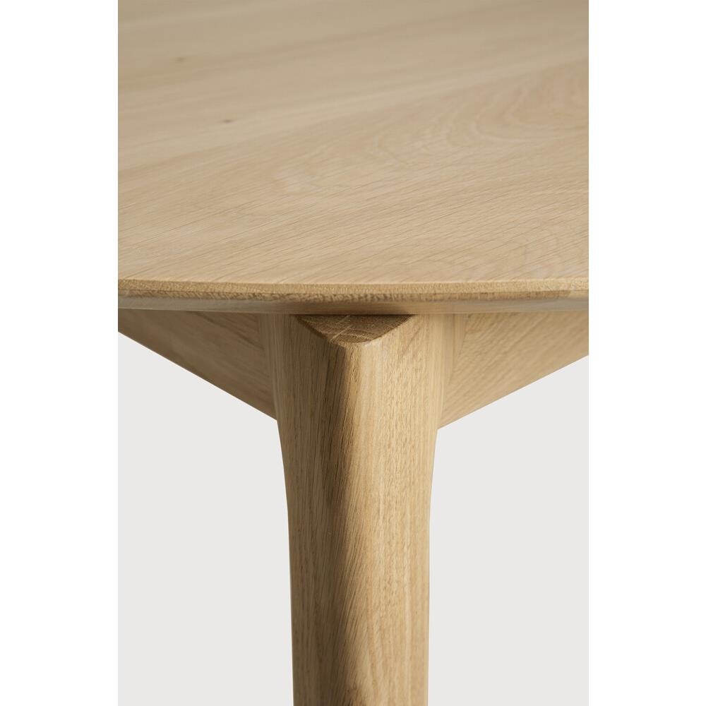 Ava Modern Classic Brown Oak Round Extendable Dining Table - 51"-71"|