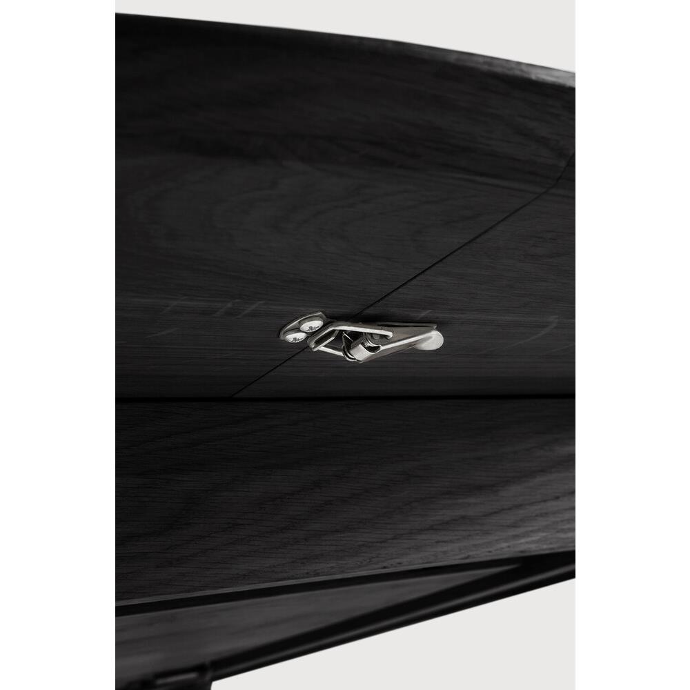 Ava Modern Classic Black Oak Round Extendable Dining Table - 51"-71"|