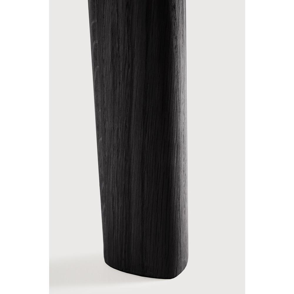 Ava Modern Classic Black Oak Round Extendable Dining Table - 51"-71"|