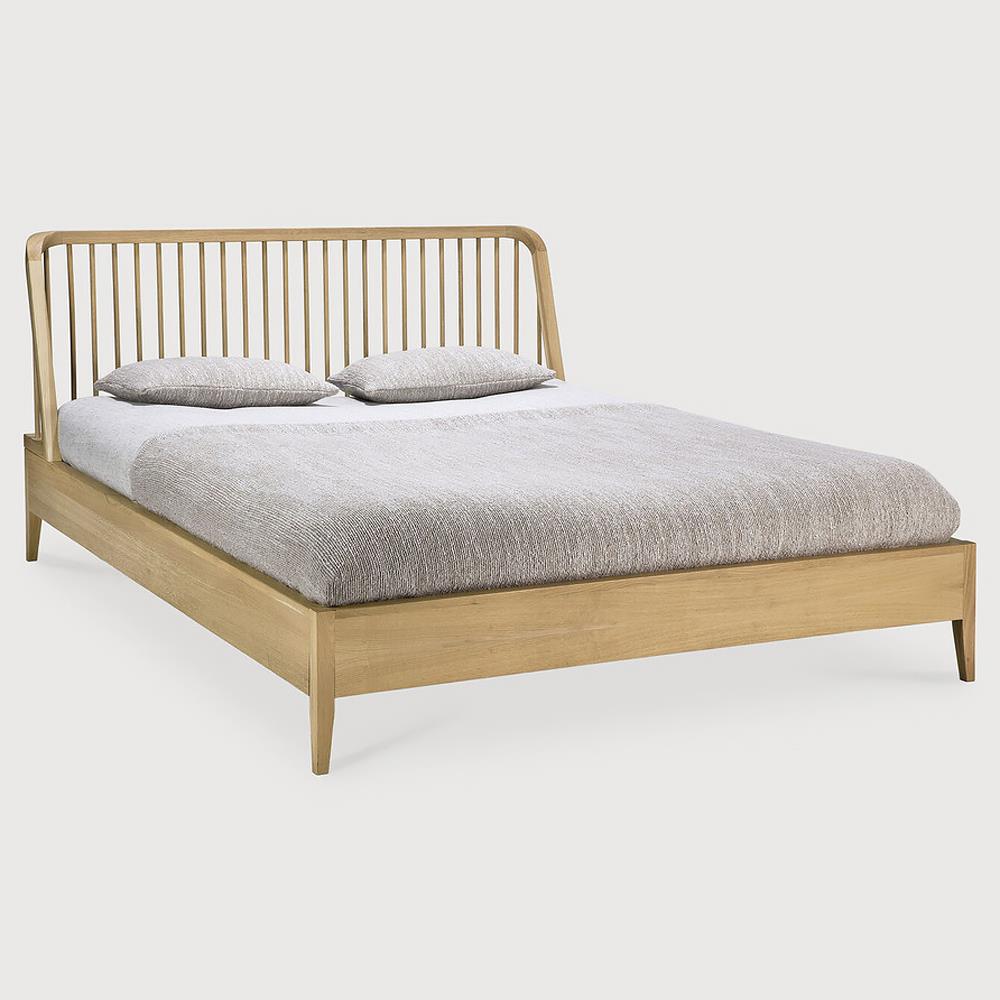 Nicole Modern Classic Oak Bed - Queen|