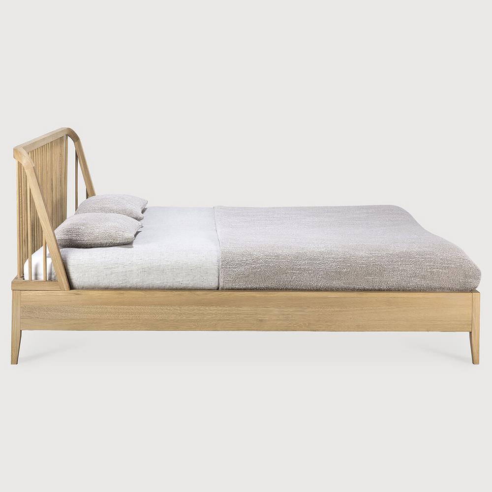 Nicole Modern Classic Oak Bed - Queen|