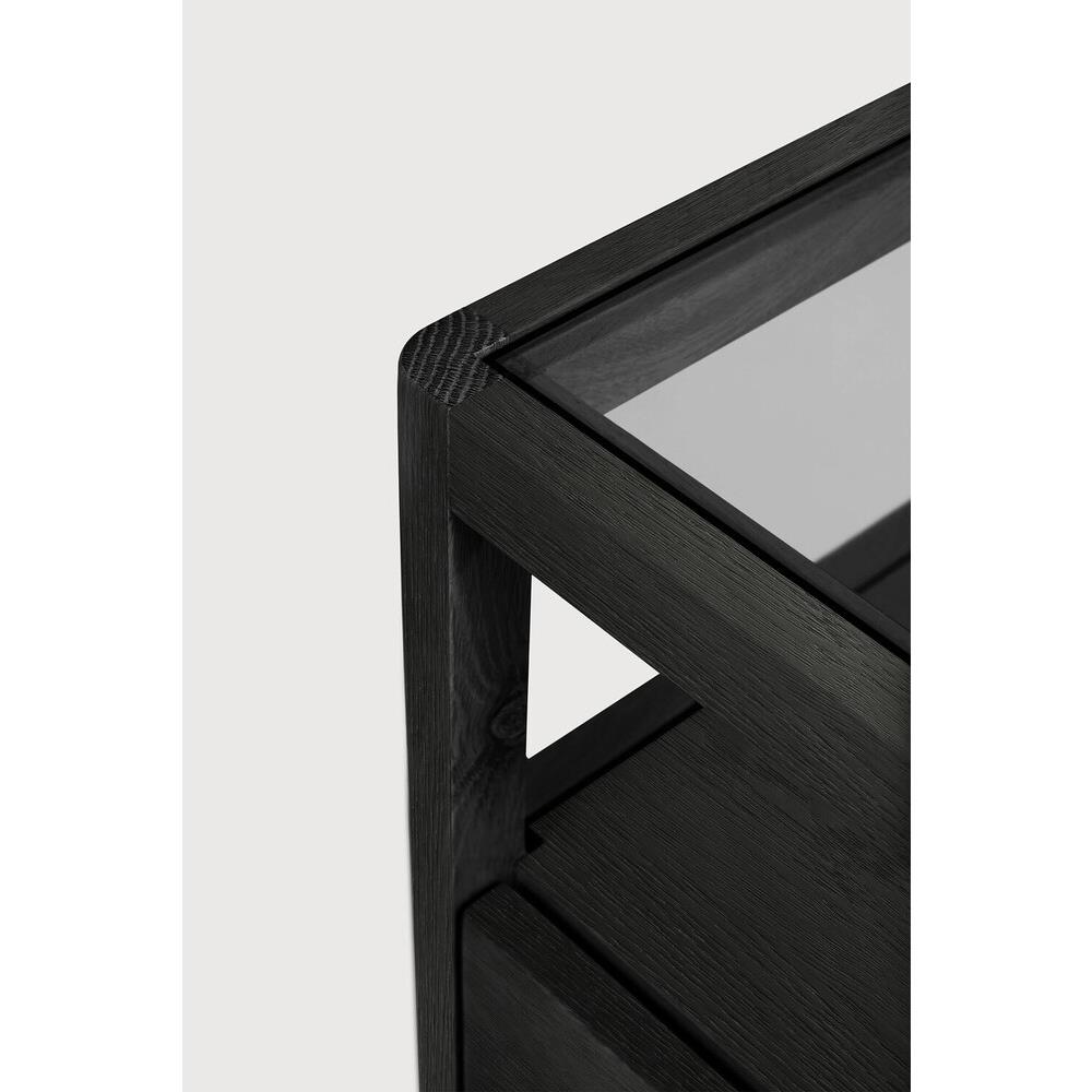 Nicole Modern Classic Black Oak Nightstand|