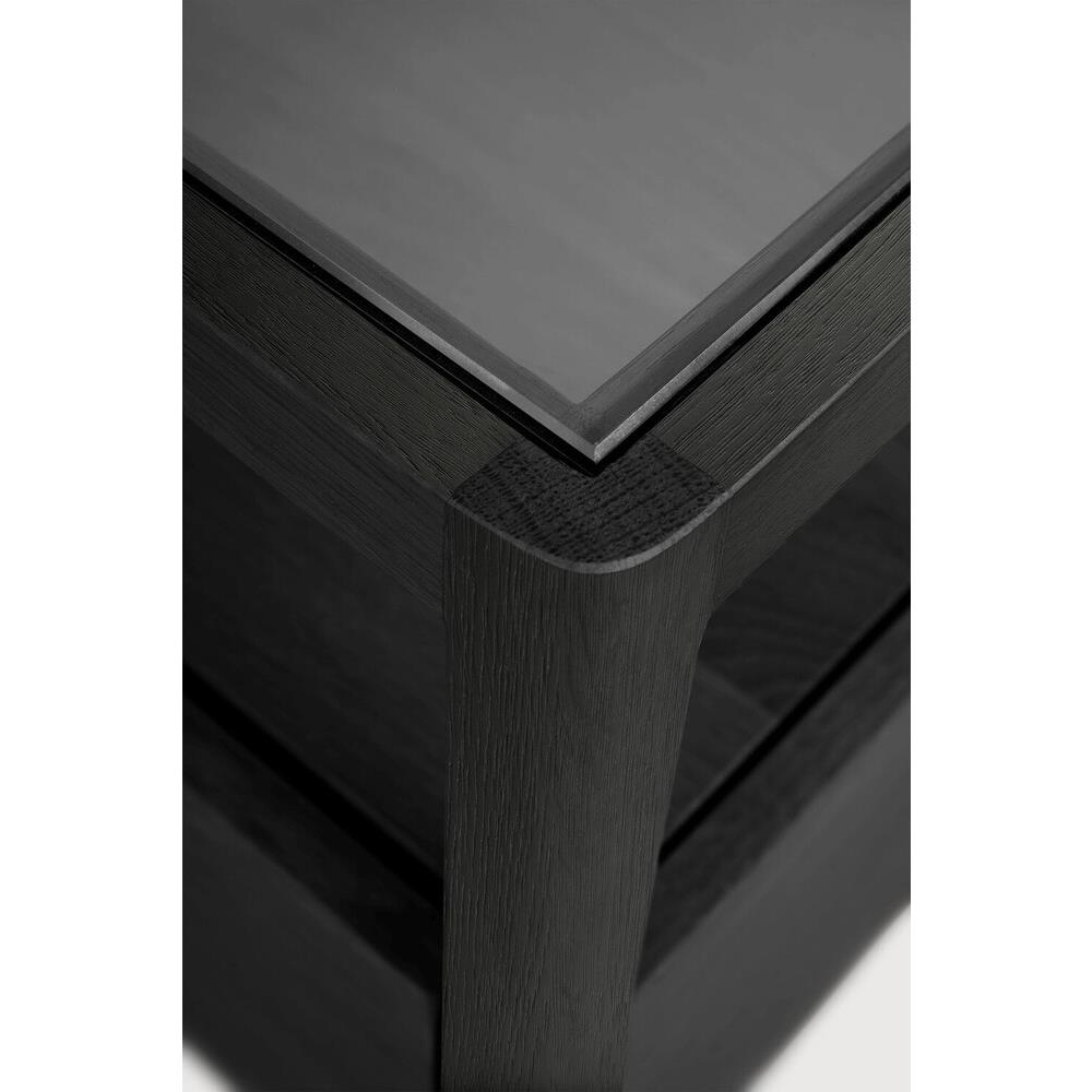 Nicole Modern Classic Black Oak Nightstand|