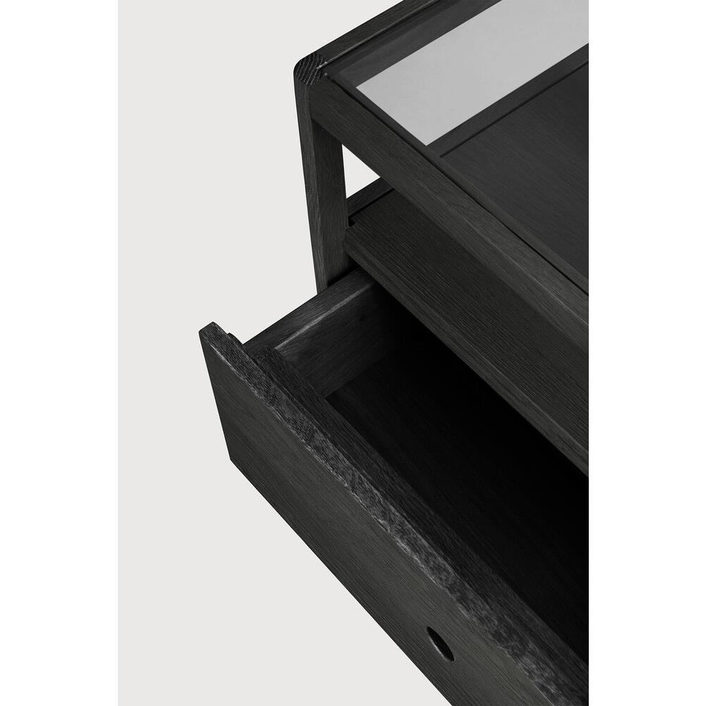 Nicole Modern Classic Black Oak Nightstand|