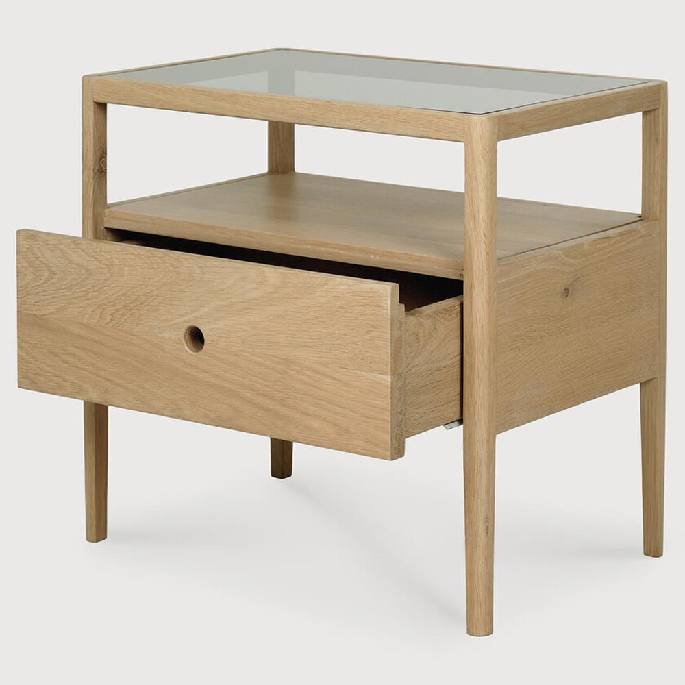 Nicole Modern Classic Oak Nightstand|