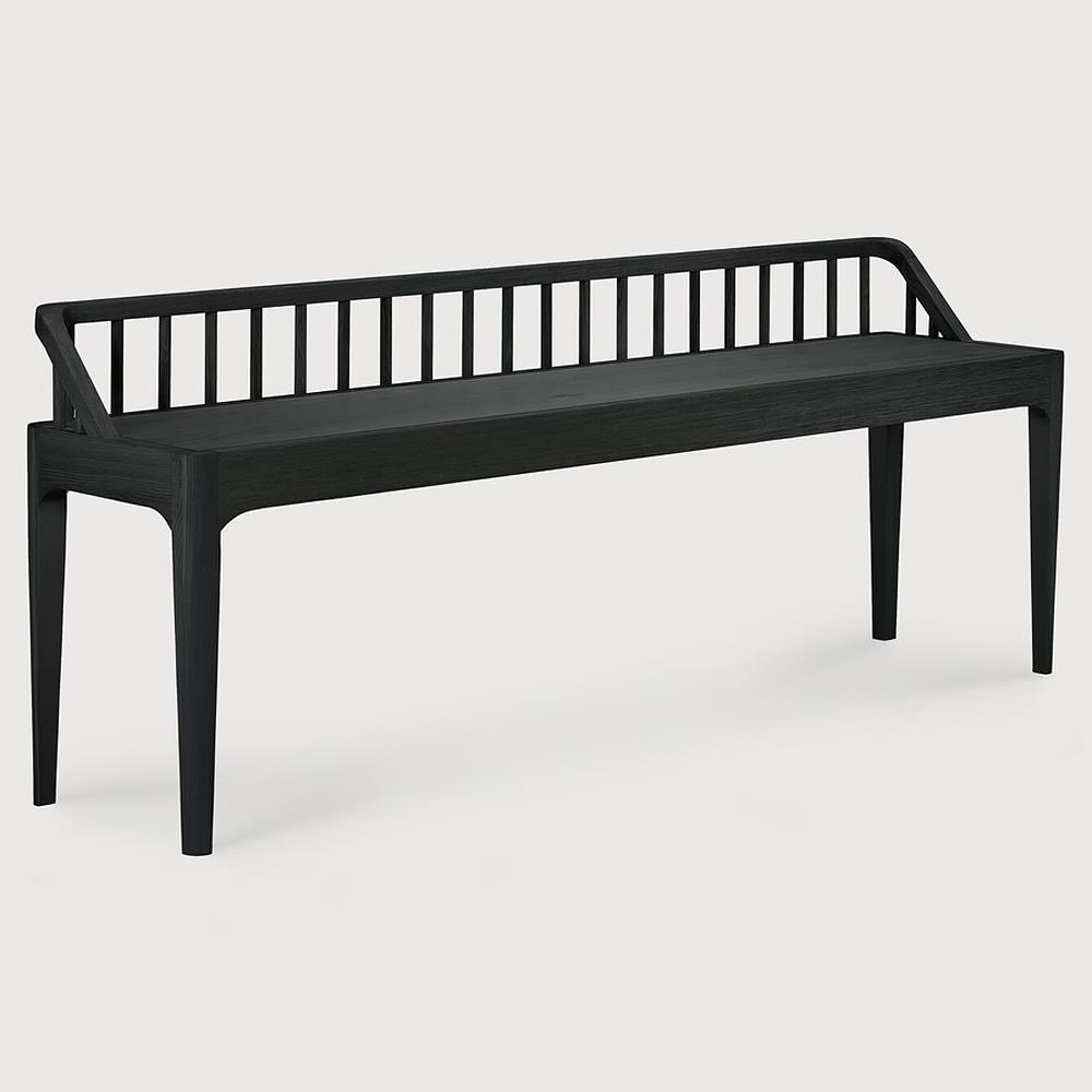Nicole Modern Classic Black Oak Bench|