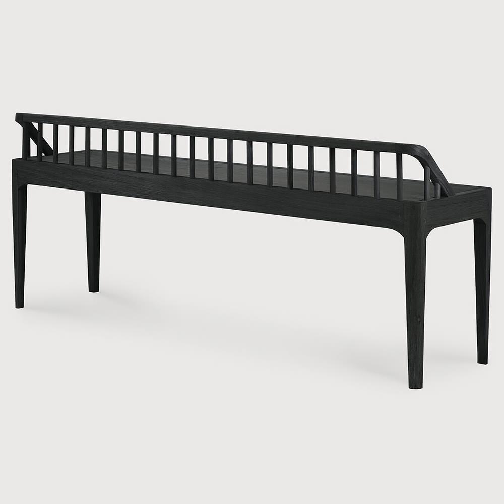 Nicole Modern Classic Black Oak Bench|