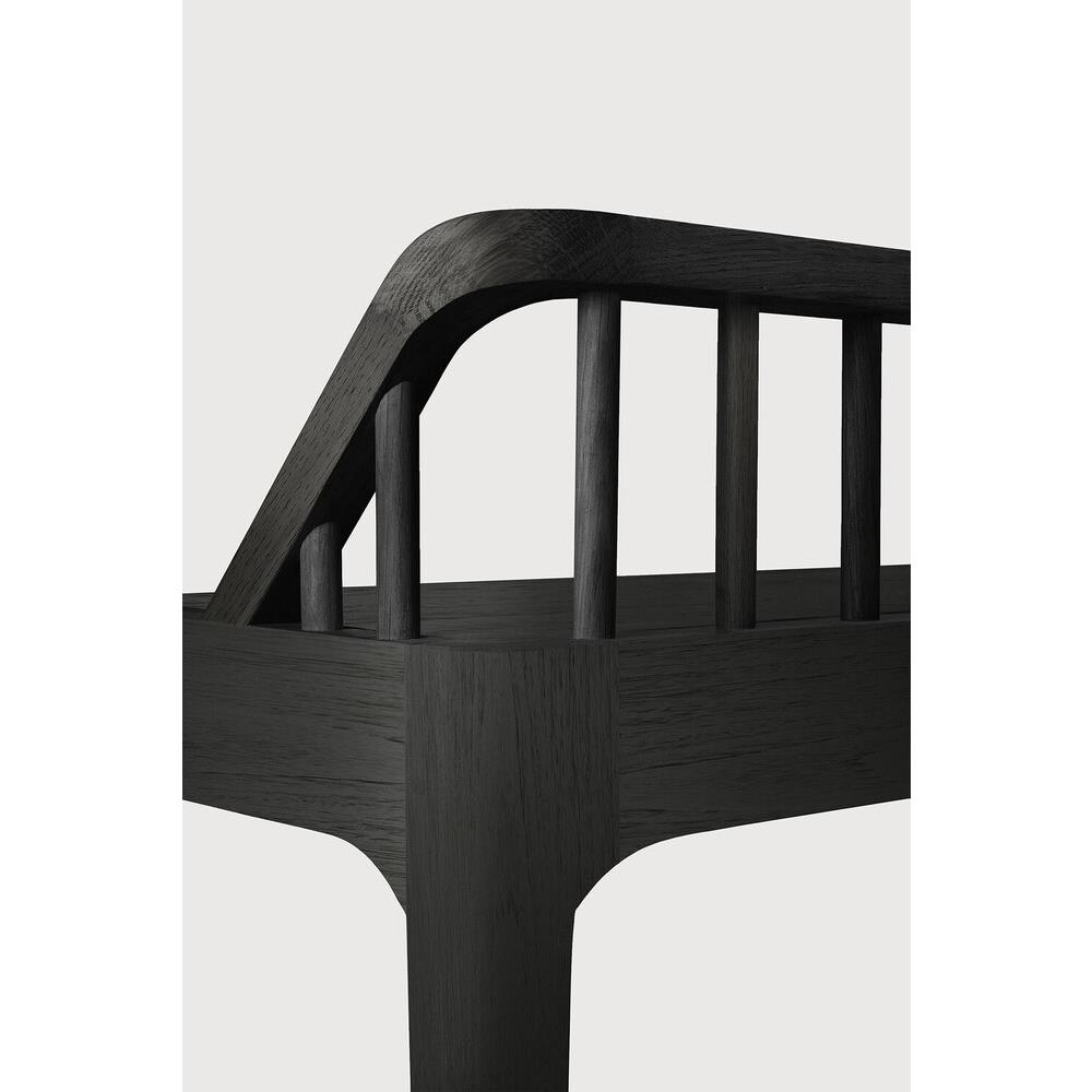 Nicole Modern Classic Black Oak Bench|