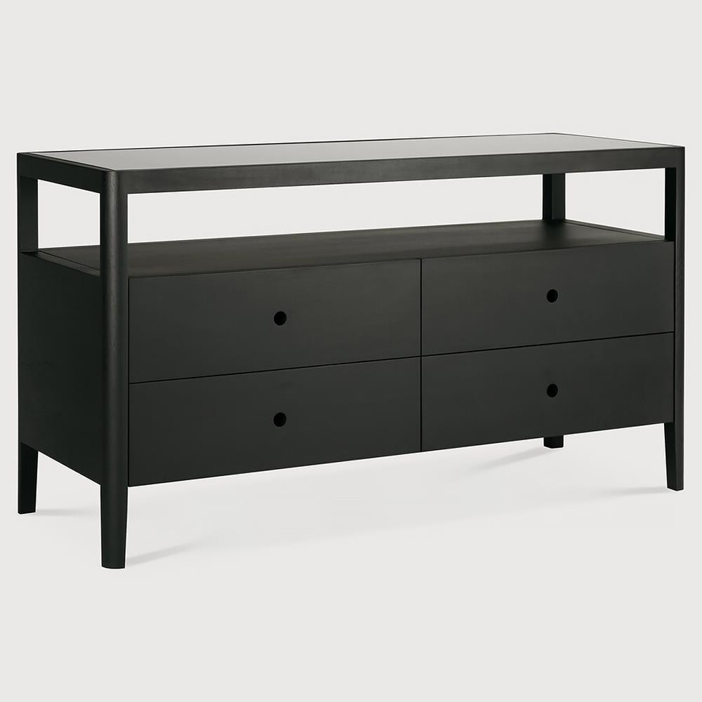 Nicole Modern Classic Black Oak Dresser|