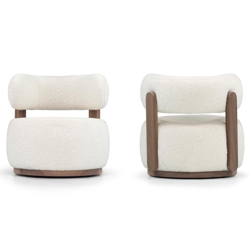 Verellen Gaston Cleary White Swivel Chair|