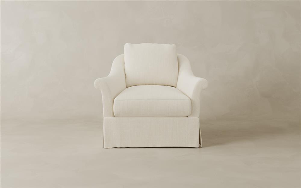 Amelie Apricot Performance Slipcovered Chair|