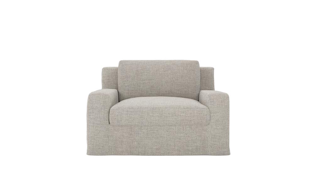 Henri Flecked Silver Chair and a Half|